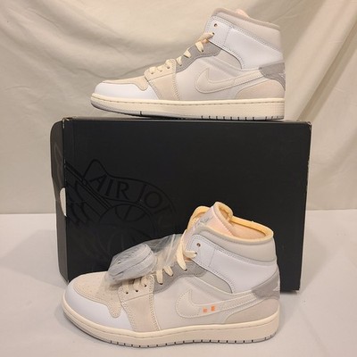 Nike Air Jordan 1 Mid SE Craft ''Inside Out'' White/Grey (DM9652-100) - Men US8.5