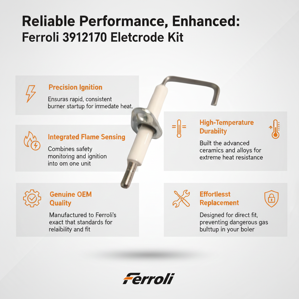 Ferroli Ignition and Detection Electrode Kit 39812170