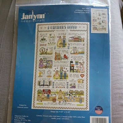 Janlynn Counted Cross Stitch Kit  A Virtuous Woman - 021-1402 New  9.25x15.25