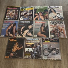 Lot of 11 Easyriders Magazines 1979-1986 80 s Outlaw Bikers Babes Motorcycles VG