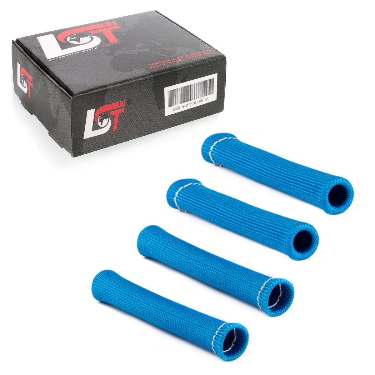 4x Fibreglass Heat Protection Tube Cable Protection Spark Plug Blue for Hyundai