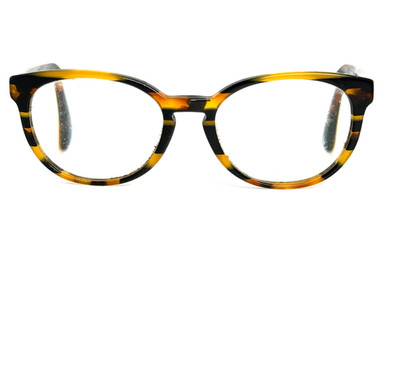 Coach CatEye Glasses HC6102 5440 Black Amber Varsity Stripe 51 18 140 20081