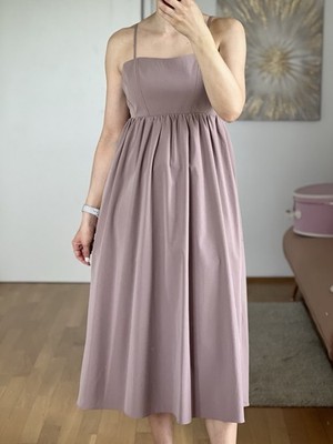 Mauvefarbenes Trägerkleid Gr. M Babydoll Lila Violett