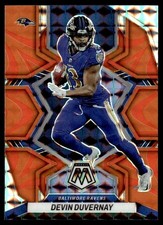 2022 Panini Mosaic Reactive Orange Devin Duvernay Baltimore Ravens #214
