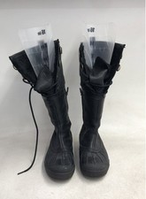 UGG Adirondack Tall Black Leather Waterproof eVent Snow Boots Womens
