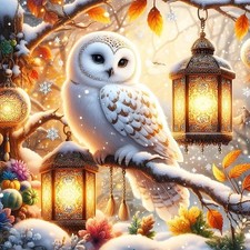 GDYEEH DIY Cute Owl 5D Diamond Art Kits, Round Full 12X12 Inches, UCGD487