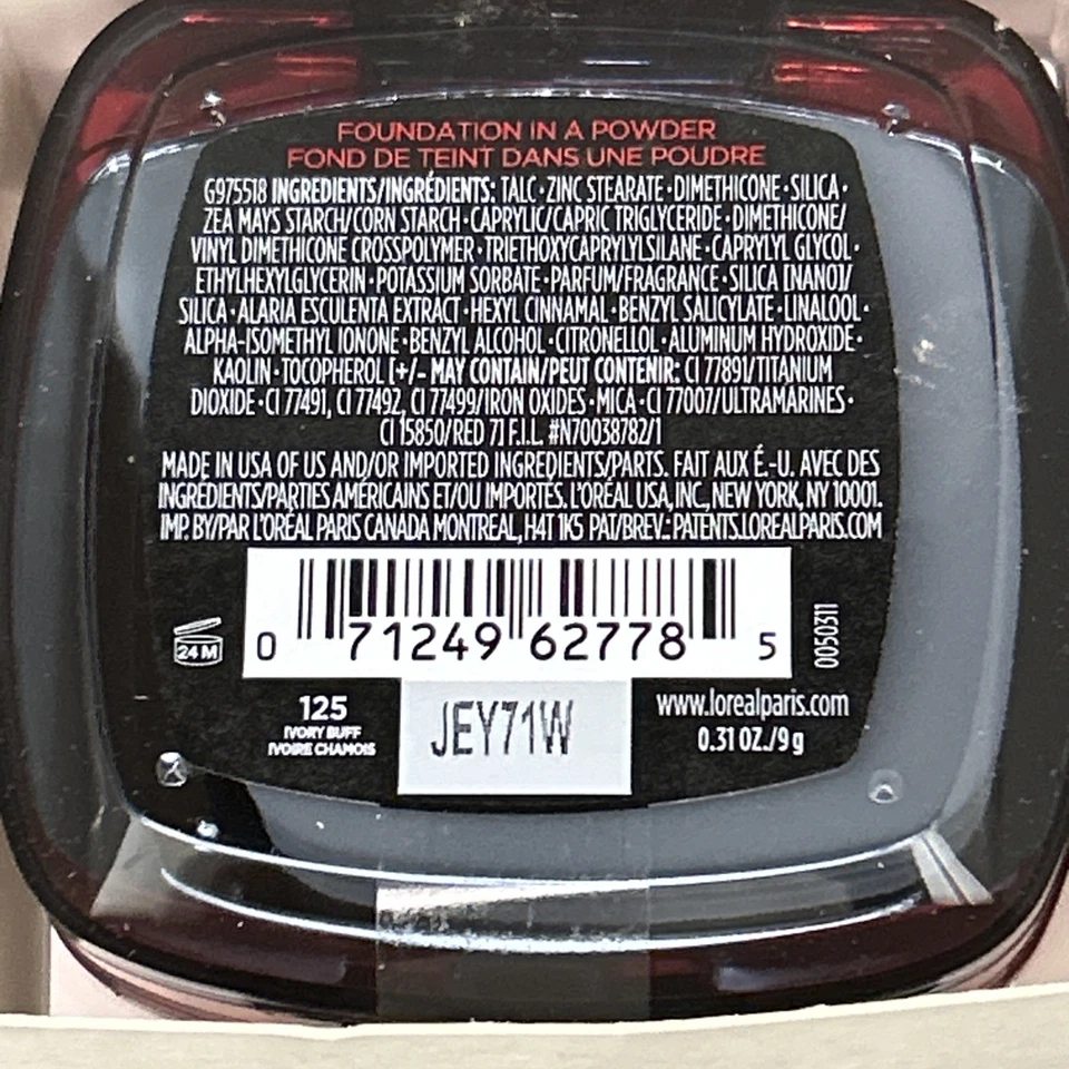 Pacote com 2 bases L'Oreal Paris Infallible 24 H Fresh Wear, Ivory Buff 125 - Imagem 2 de 3