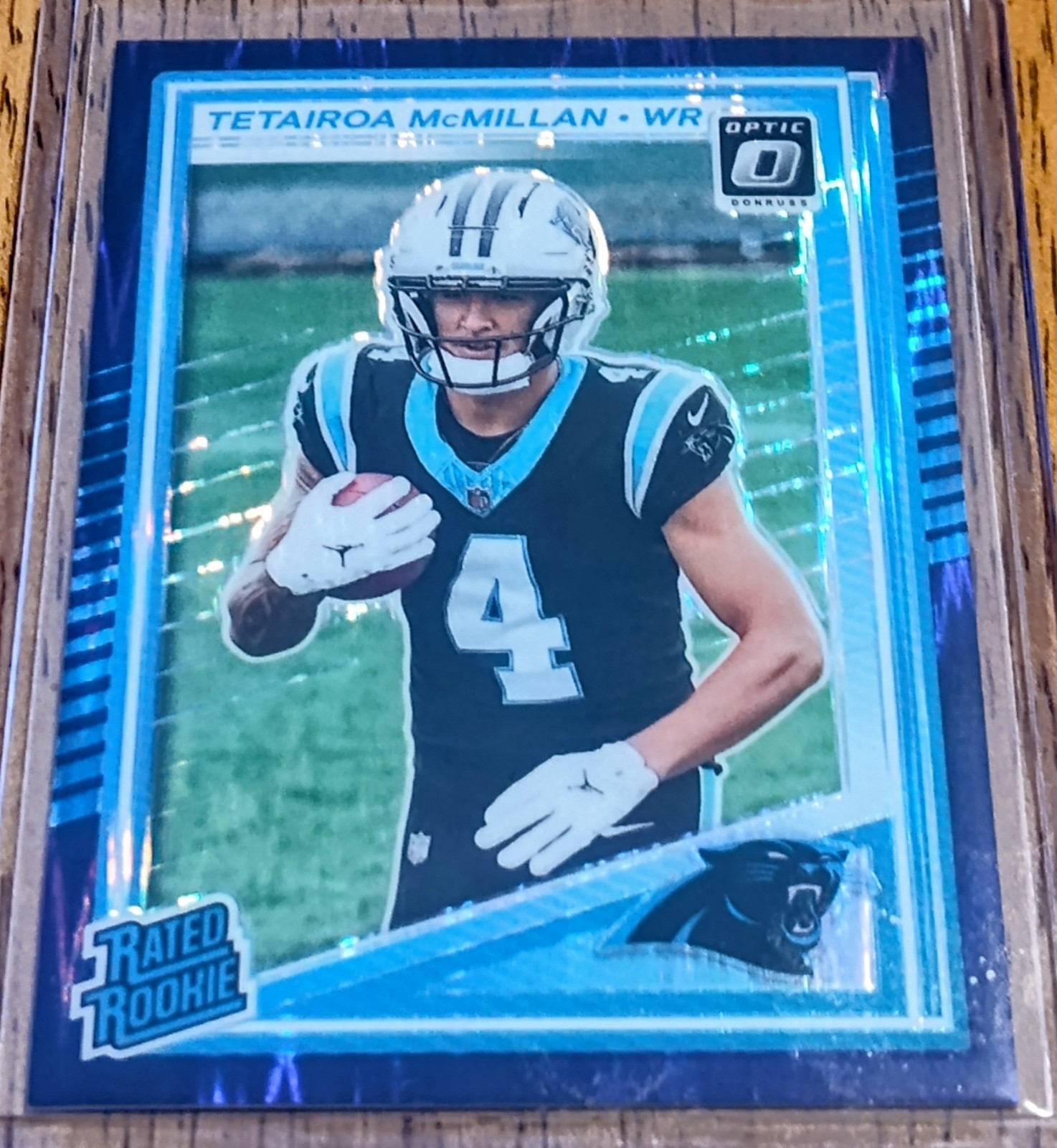 2025 Panini Donruss Optic Rated Rookie Tetairoa McMillan #209 Purple Shock Prizm