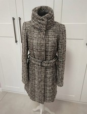 Damen Mantel Zara Beige Braun Bouclé, M