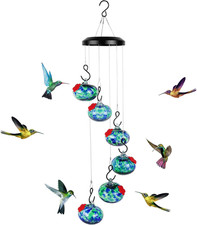 Leak-Proof Hummingbird Feeder  Wind Chime Set - Ant  Bee Resistant Decor