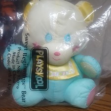 Vintage 1991 Playskool Sweet Beginnings Bear Puffalump Plush 90s Baby Sealed Bag