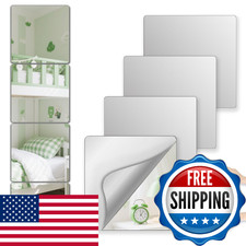Shatterproof Peel And Stick on Mirror Tiles for Wall Decorative, 8 pcs 12  x12  U