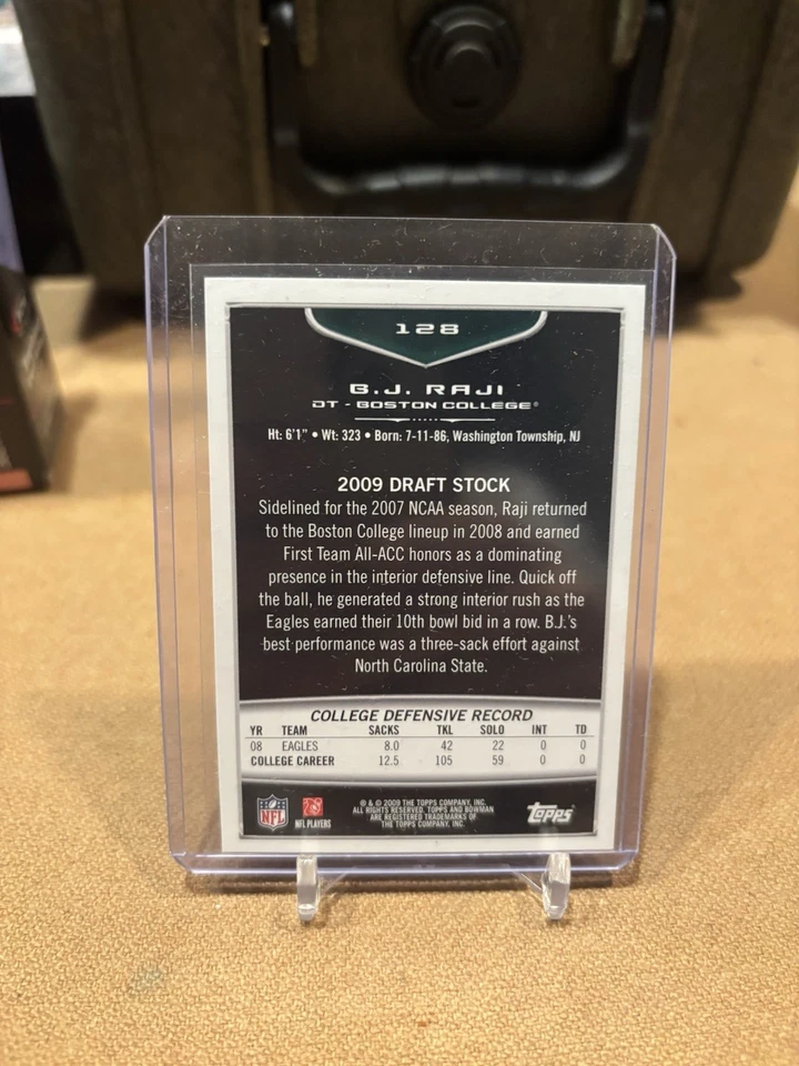 2009 Bowman Draft Picks - B.J. Raji #128 Red (RC) - Image 2 of 2