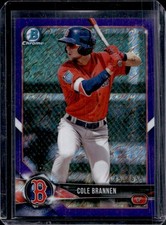 2018 Bowman Chrome Cole Brannen Prospects Purple Shimmer Refractor #/655 Red Sox
