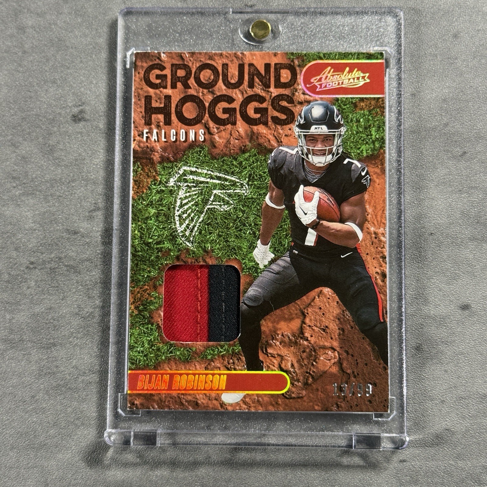 Bijan Robinson Panini Absolute Ground Hoggs Materials #GH1 Base