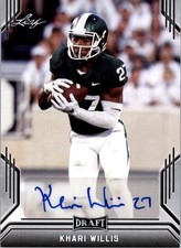 2019 Leaf Draft Autographs #BAKW1 Khari Willis Auto - FB