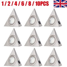 Triangle LED Light Kitchen Under Cabinet Cupboard Shelf Counter Lights 1-10Pack
