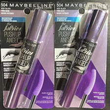 2 Maybelline NY FALSIES Mascara Waterproof Push Up Angel 504 Very Black
