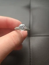 Marimor Jewelry 3.25 Carat Round Cut Zirconia Vintage Stainless Steel Size 7-8