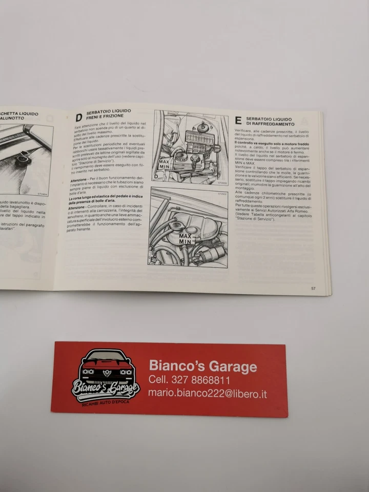 Manuale Alfa Romeo Sport Wagon 33 uso e manutenzione  - Immagine 3 di 4