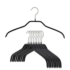 Mawa Narrow Petite Clothing Hangers, Steel Hanger with Non-slip Coating, for