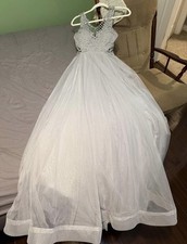 Women's Long Silver Prom Dress Size 0