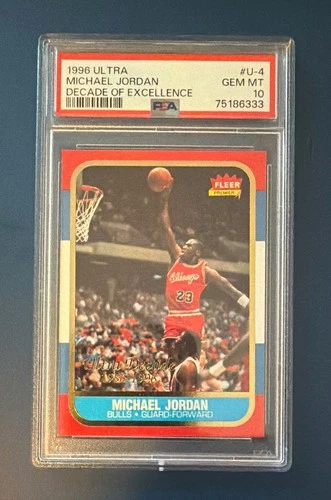 1996-97 Fleer Decade of Excellence #4 Michael Jordan Bulls PSA 10 Gem MT 💎💎