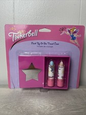 VTG 80s Tinkerbell Pack Up  Go Travel Case Lipstick NOS Blue  Pink
