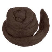 Wool Roving Yarn Soft Felting Wool 50g/1.76oz Chunky Roving Yarn Dark Coffee