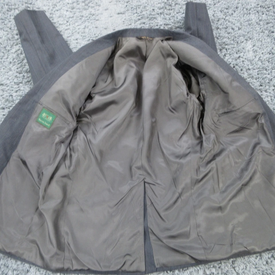 Chaqueta de Colección Warren Sewell Para Hombres 42 R Gris Poliéster Blazer Occidental Hecha en EE. UU. * Foto 3 de 4