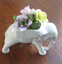Coalport Elephant flowers porcelain England