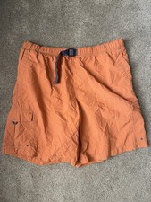 Columbia Hiking Shorts Orange Size XL Belt Lightweight 8in Inseam
