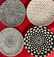 Thyme & Table Dinnerware? Black and White Med...