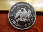 1985 Liberty Eagle Silver A-Mark One 1 Oz .999 Silver Bullion Round - No Reserve
