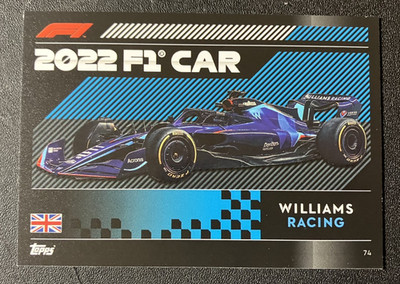 Williams Racing 2022 F1 Car #74 - 2022 Topps Turbo Attax Formula 1 F1 - CLEAN NM