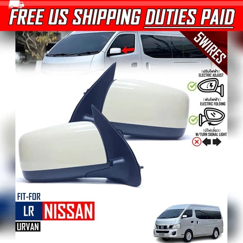 For Nissan Urvan NV350 E26 2012-2016 Pair LR Side Wing Mirror Electric 5 Wires