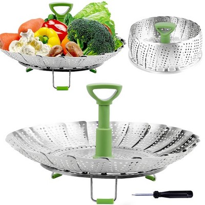 Vegetable Steamer Basket for Cooking Food, Stainless Steel Veggie Steam Basket