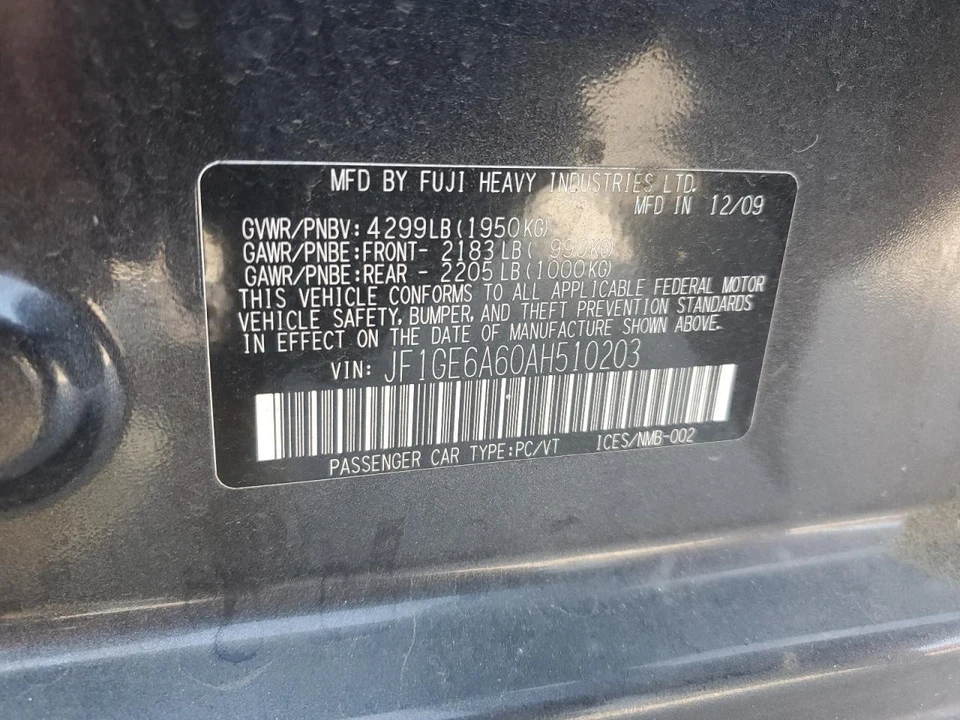 Used Air Cleaner Assembly fits: 2010 Subaru Impreza 2.5L w/o turbo Grade A Foto 4 de 4