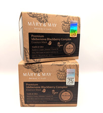 x2 [MARY&MAY] PREMIUM IDEBENON BLACKBERRY COMPLEX AMPOULE MASK (20EA) 250G