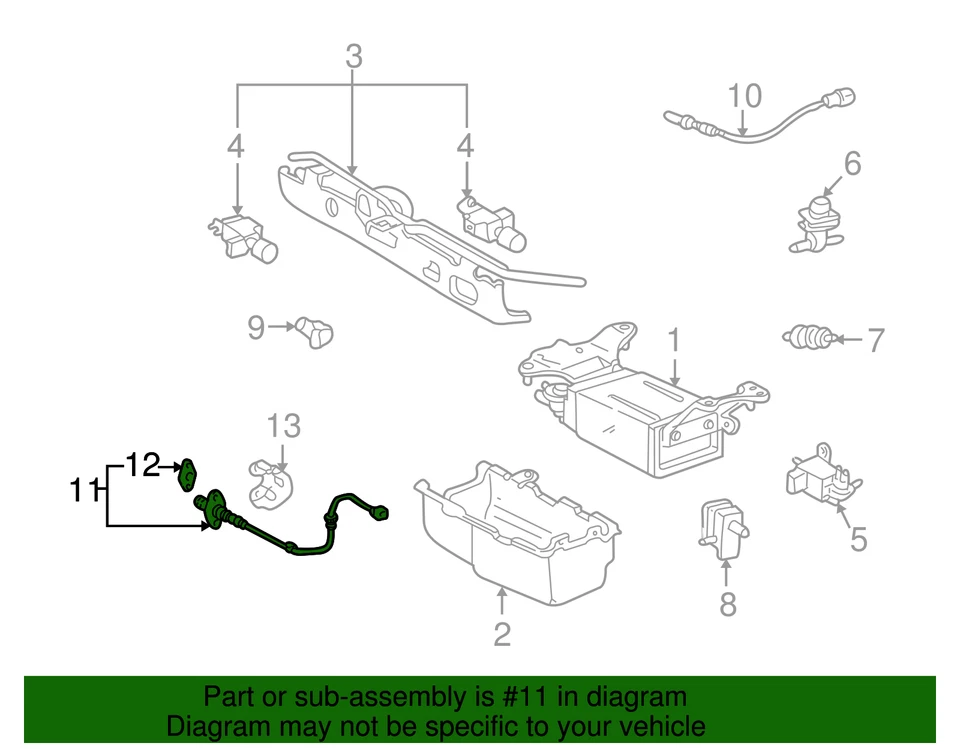 Подлинный датчик кислорода Toyota Highlander 2001-2003 годов выпуска 89465-49075 - Изображение 2 из 2