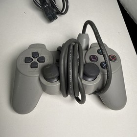Sony PlayStation 1 Console Bundle, 1 Controllers, 5 Games, Tested, AV Cord