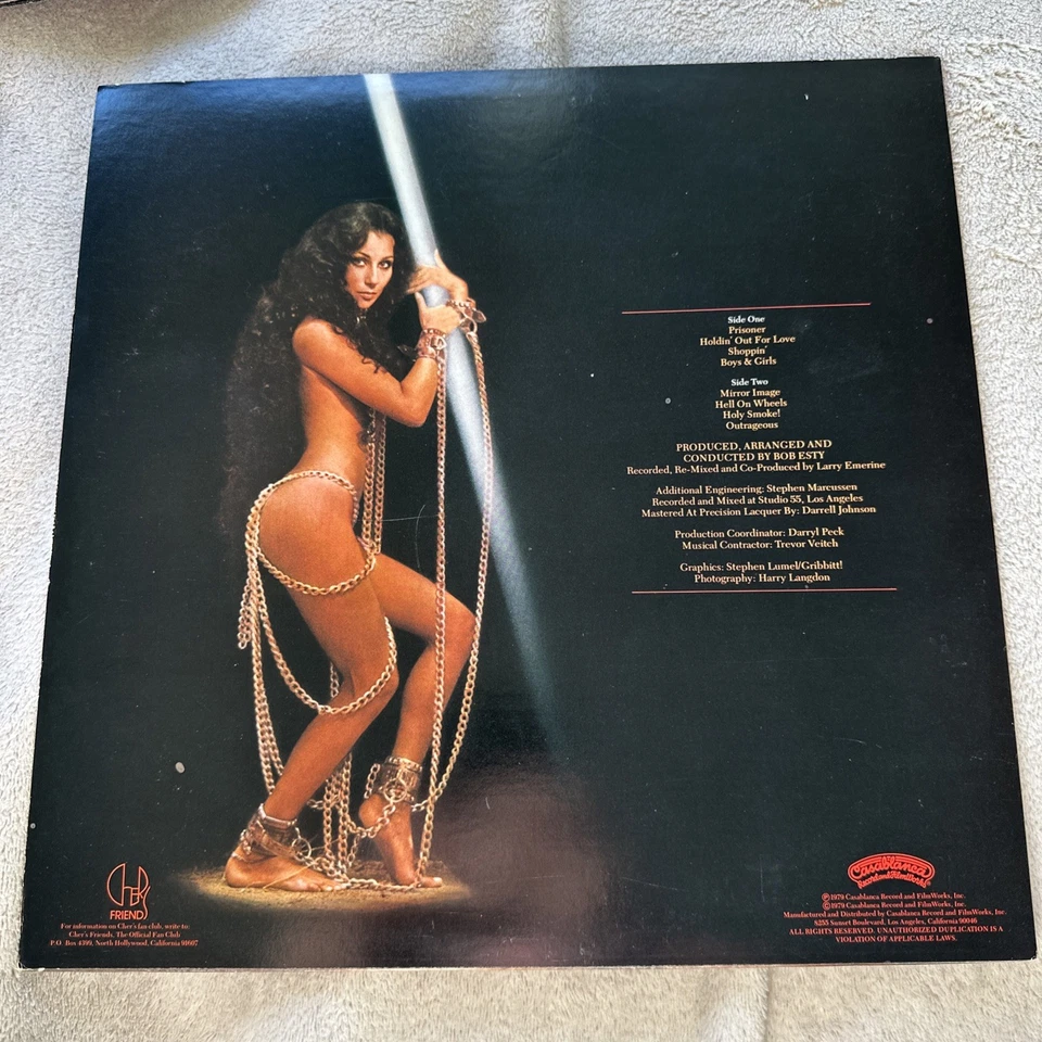 CHER - Prisoner - VINYL Record (1979, Casablanca Records) - Image 4 of 4