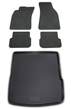 Gummi Kofferraumwanne Fußmatten für Audi A6 4F Avant 06-11 Set Passform Matten