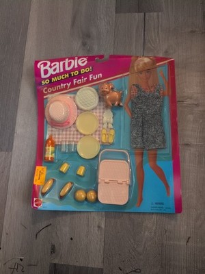 Mattel 67171 Barbie So Much To Do Country Fair Fun Picnic, Dishe Clothes NIP O6