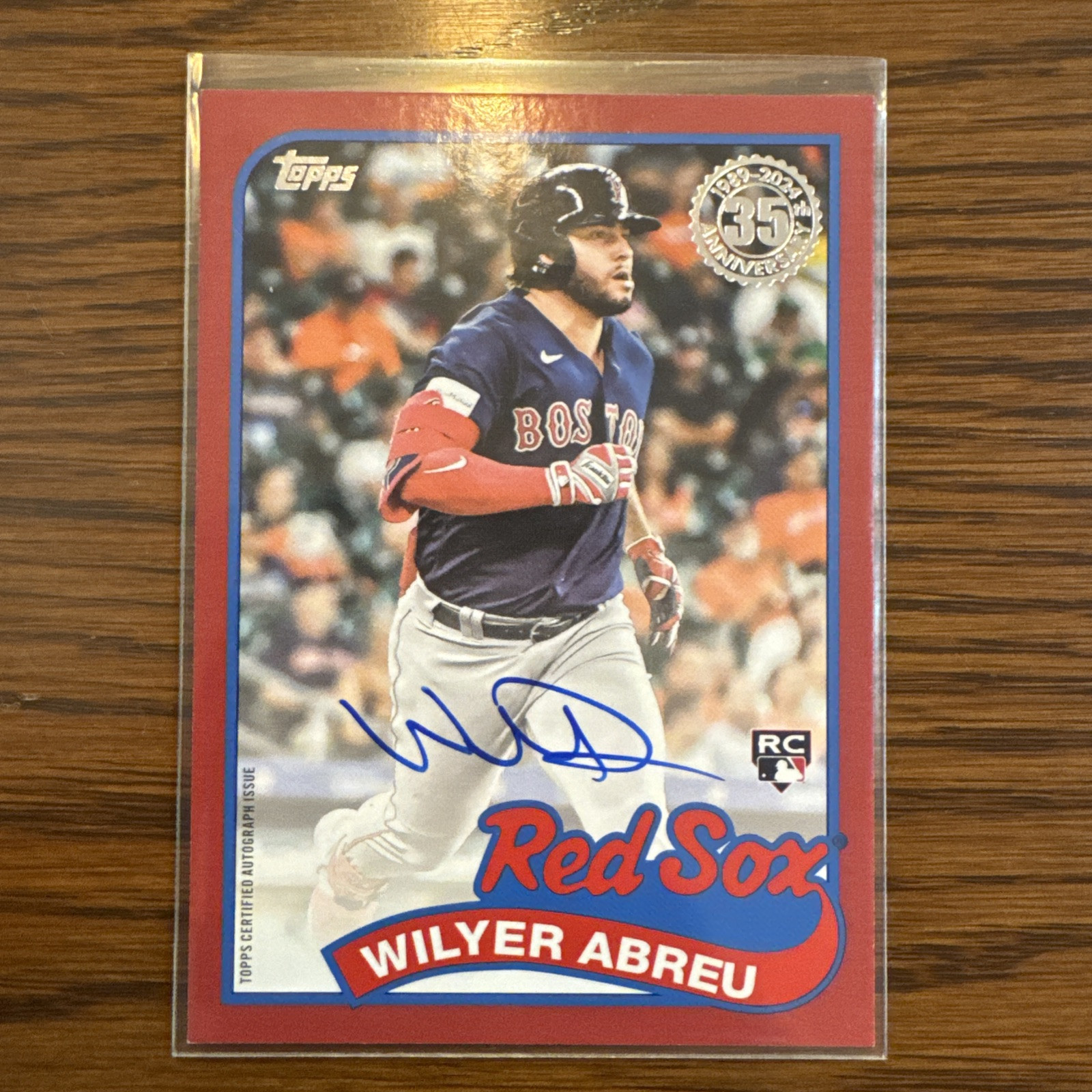 2024 Topps Update - 1989 Topps Baseball Autographs Red #89BA-WC Wilyer Abreu /25