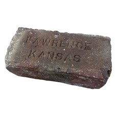 Vintage Lawrence Brick Co. Kansas Brick Home to Kansas University KU Jayhawks