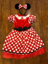 Disney Classics Girls Size S 4-6X Minnie Mouse Costume Princess Dress
