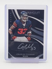 CHARLES TILLMAN 2020 IMMACULATE EYE BLACK AUTOGRAPH AUTO /99 #EB-CT BEARS Q2045