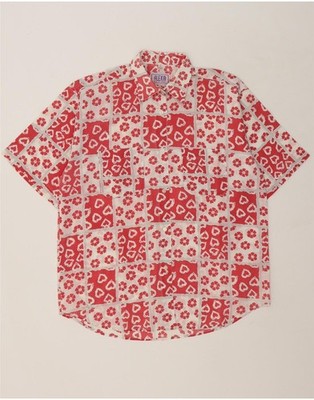 Alexia Damen Kurzarm Shirt UK 18 XL Rot Blumen Herz DT30