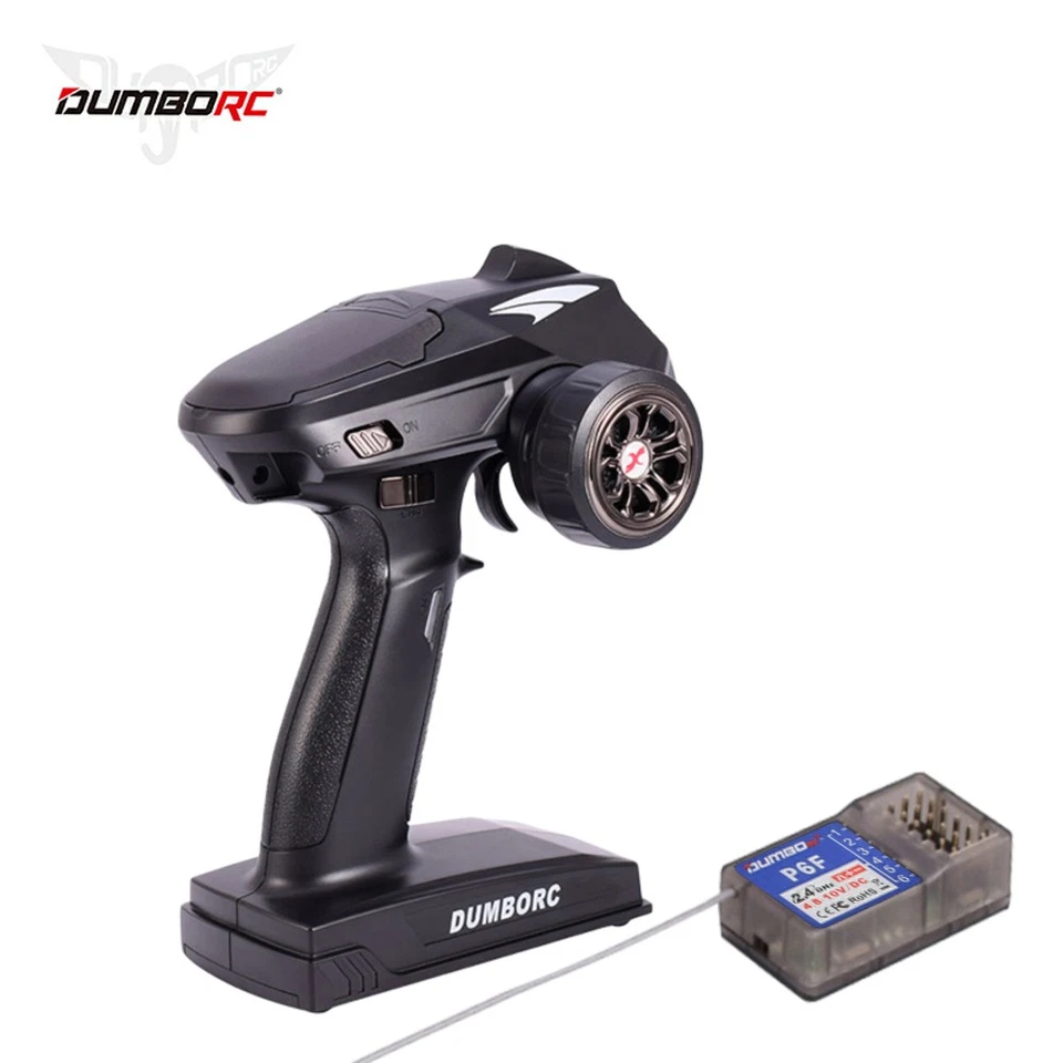 DUMBORC X4 4CH 2.4G RC Radio Transmitter P6F Receiver for RC Car Boat Toys DIY - Image 2 of 4